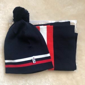 FILA Scarf and Beanie Set - Brand New in Bag